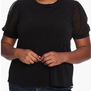 Never worn Cece Black Short Sleeve Women's Top NEW WITH TAGS